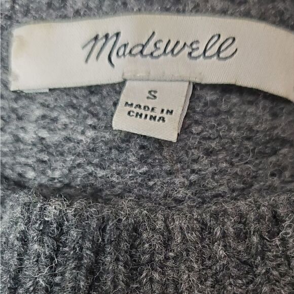 Madewell Charcoal Gray Merino Wool Star Sweater - Picture 7 of 7